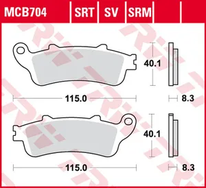 Колодки тормозные дисковые TRW MCB704SV