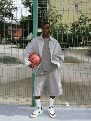 Плотная хлопковая рубашка The Puh серого цвета