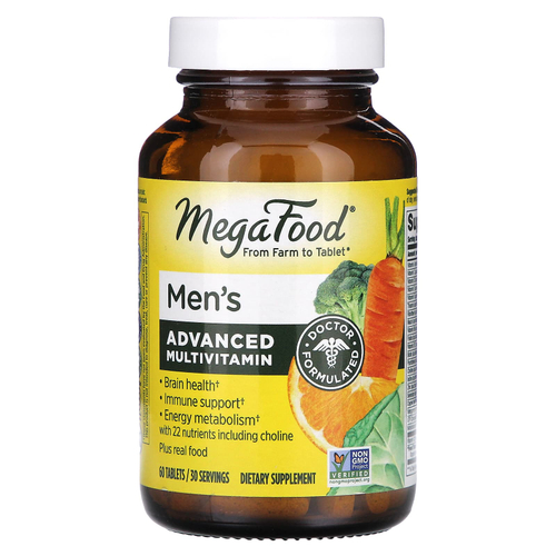 MegaFood, улучшенный мультивитаминный комплекс, для мужчин, 60 таблеток