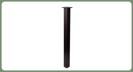 Опора для офисной, кухонной мебели 50х50х710,  черная