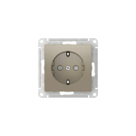 ATLASDESIGN РОЗЕТКА с заземлением со шторками, 16А, механизм, быстрозажим. клем., ШАМПАНЬ