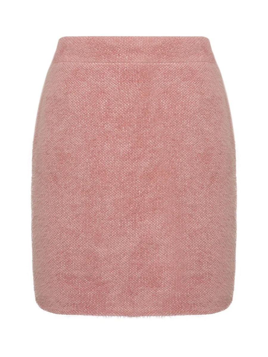 Юбка с ворсом мини пудра