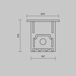 Комплект заглушек Maytoni (для профиля 22×22) 2 шт., ALM-2222-B-EC 642051