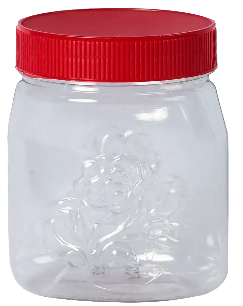 Банка для продуктов пластиковая 0,5 л прозрачный «Розочка» (32 шт/уп) Ар-Пласт
