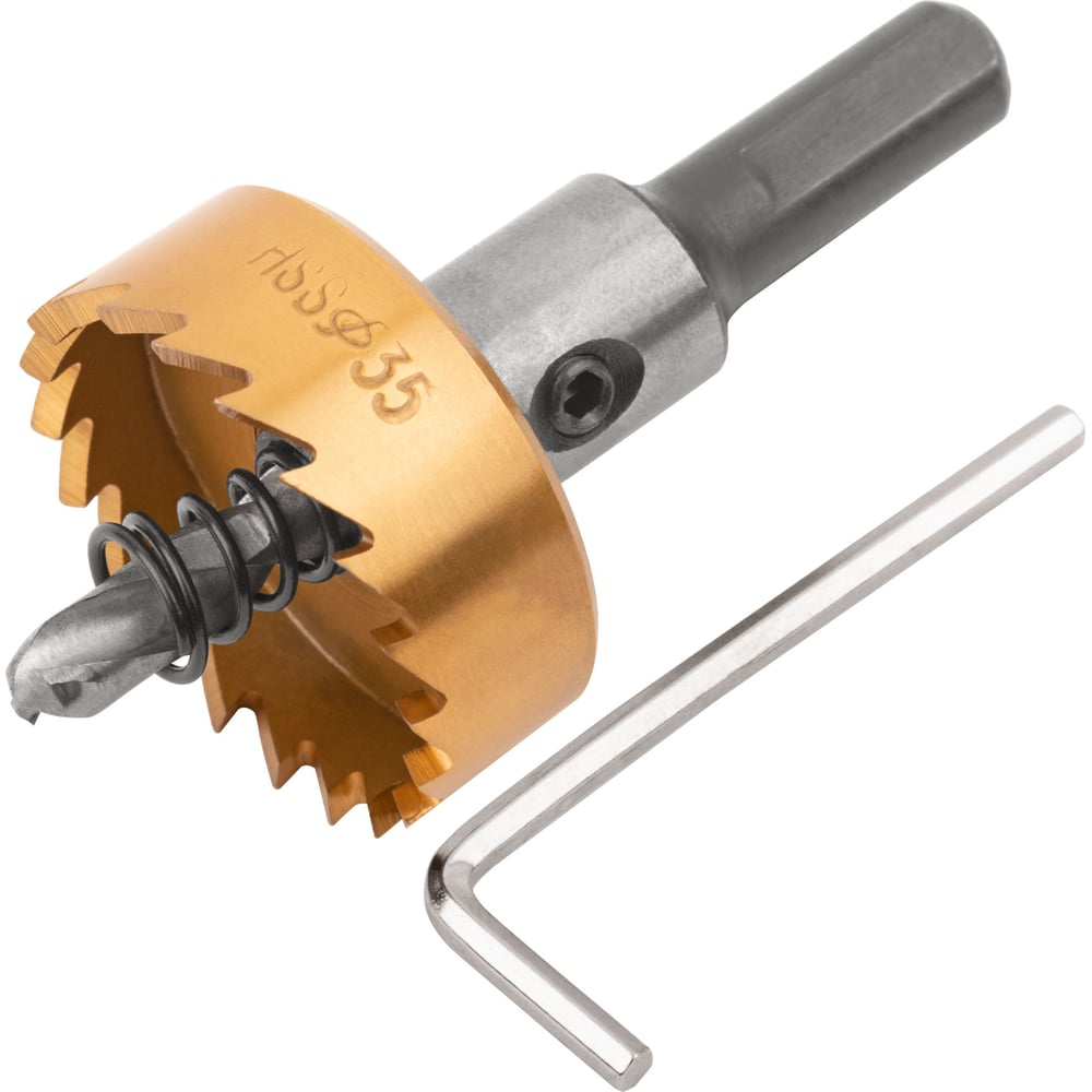 Коронка кольцевая по металлу, HSS сталь, титановое покрытие 35 мм FIT 36870