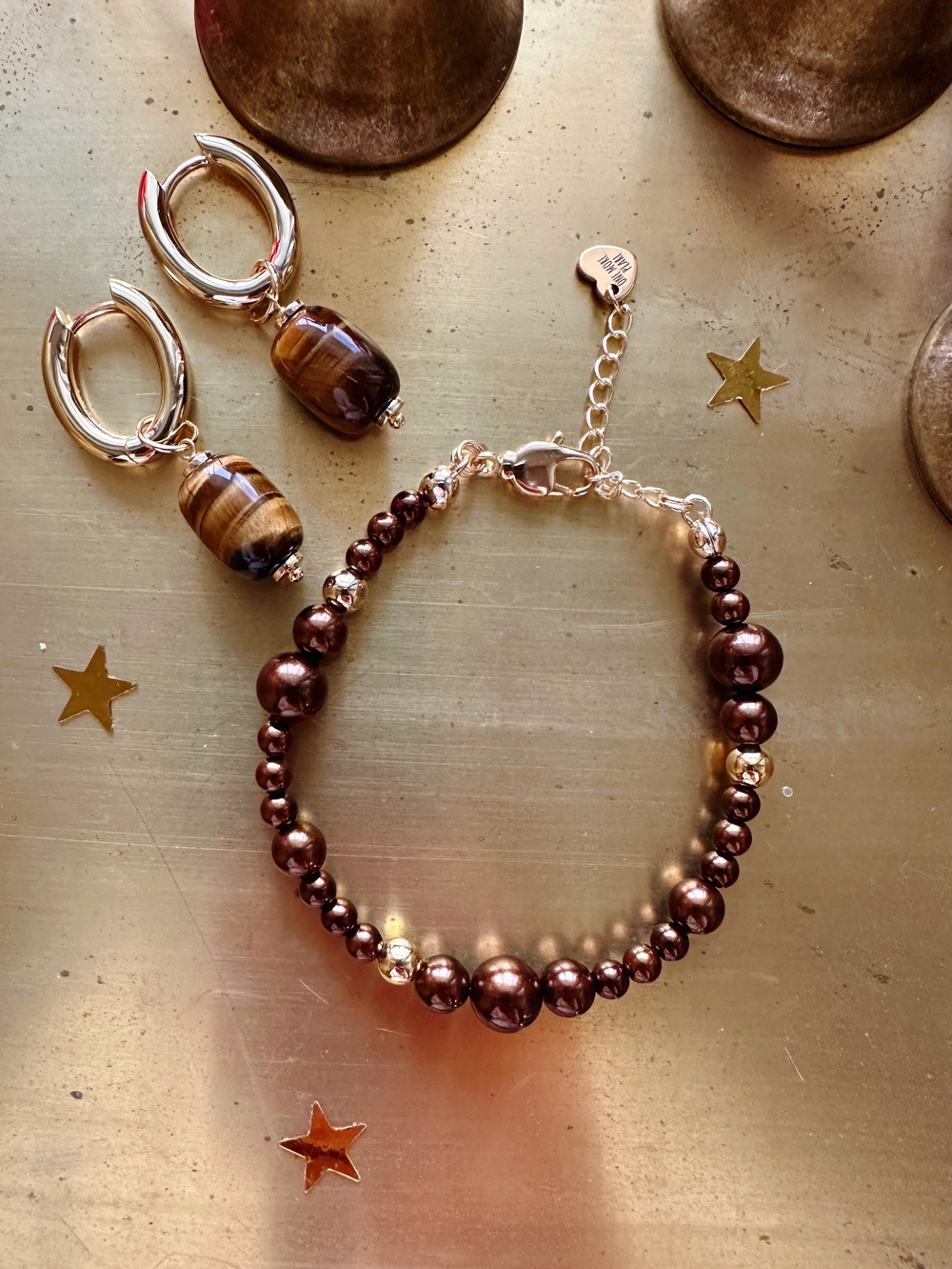 Браслет Тиана из шоколадных бусин