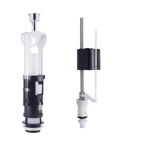 Арматура к смыв. бачку Кноп. URAL I+UNI BOTTOM хром 1/2 ниж/подв. пласт. 216445 OLI (Россия)