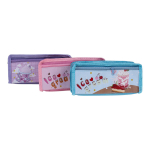 Пенал мягкий 2 отделения "Милкшейк" 3 цвета микс