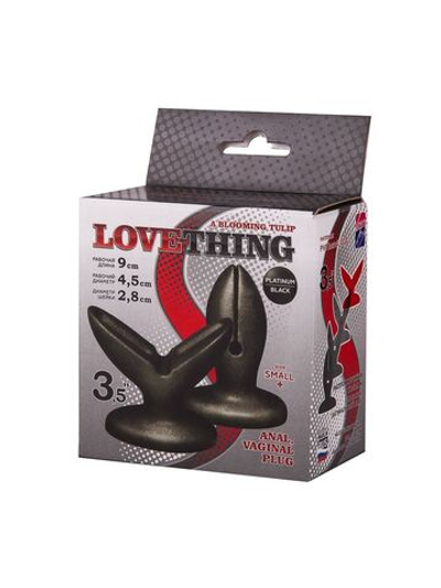 Анально-вагинальный плаг A blooming tulip S+ (Цвет: черный)