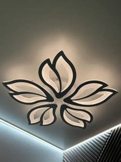 Люстра потолочная с пультом, светильник, белая