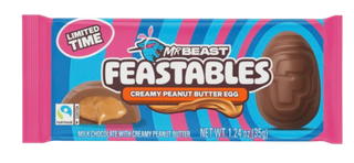 Шоколадное яйцо Feastables Mr. Beast с арахисовым маслом