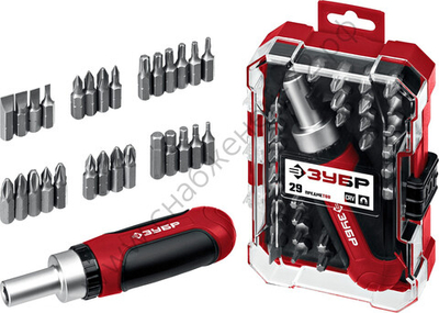 ЗУБР Мастер 29 29 шт, Набор: отвертка с насадками (25040)