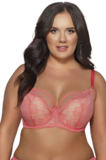 Коралловый бюстгальтер Perlash с шитыми чашками на тонком поролоне (Размер: 70E) (Цвет: коралловый)