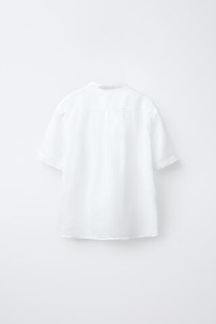 ZARA РУБАШКА С КОРОТКИМИ РУКАВАМИ, БЕЛЫЙ