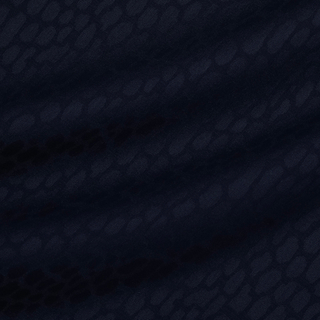 Костюмная ткань из шерсти с эластаном с леопардовыми пятнами в тёмно-синем цвете