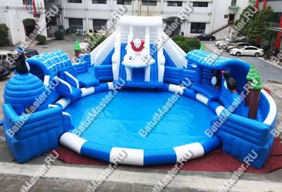 Надувной наземный аквапарк «Морское царство 2» 16*16*6 м