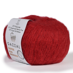 Пряжа Super Kid Mohair, 25г,237м, 47%супер кид мохер,31%мериносовая шерсть, 22% па (цена за 1шт)