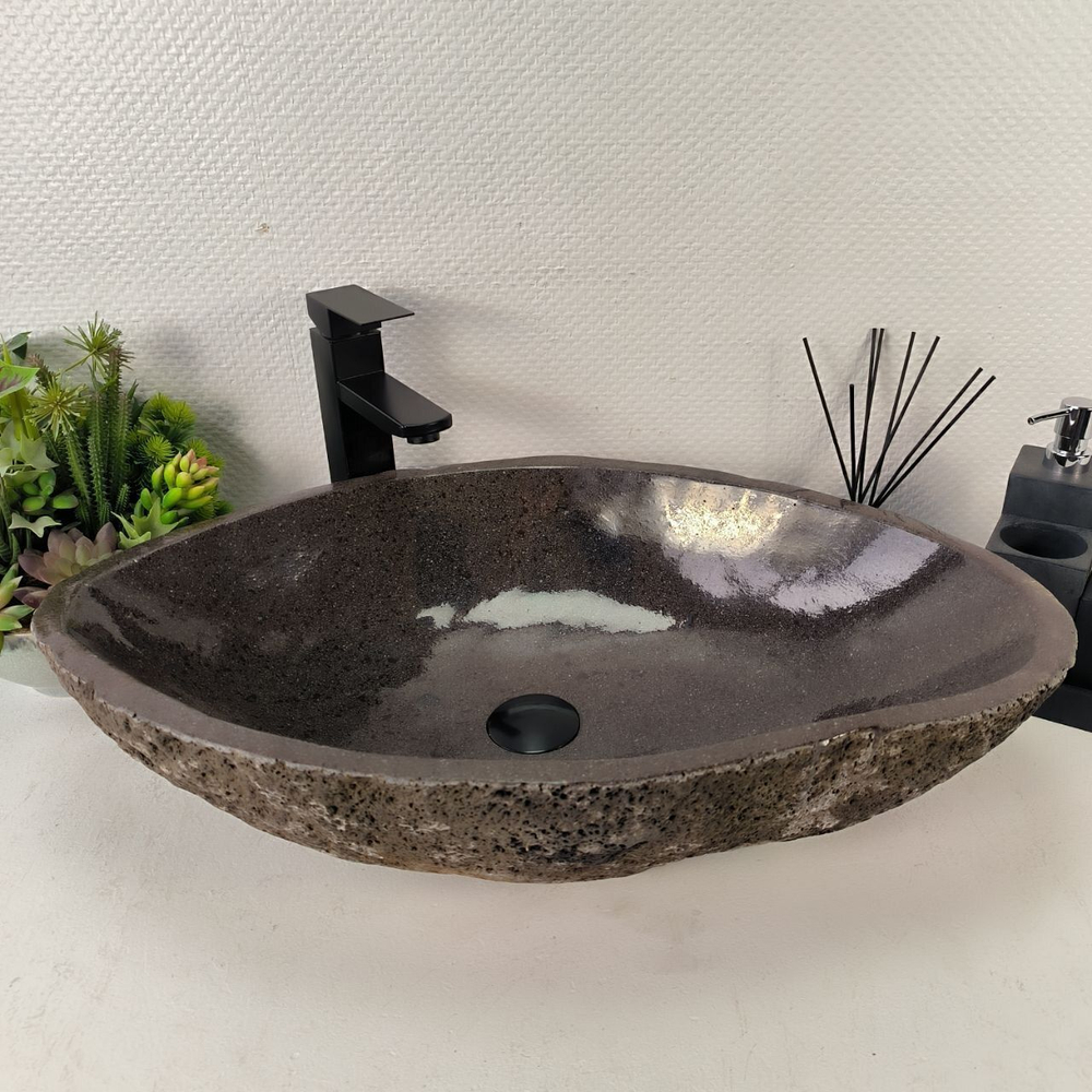 Каменная раковина из речного камня RS-05048 (65*40*15) 0858 из натурального камня