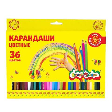 Набор цветн.каранд Каляка-Маляка 36 цв. шестигранные дерев. 3+