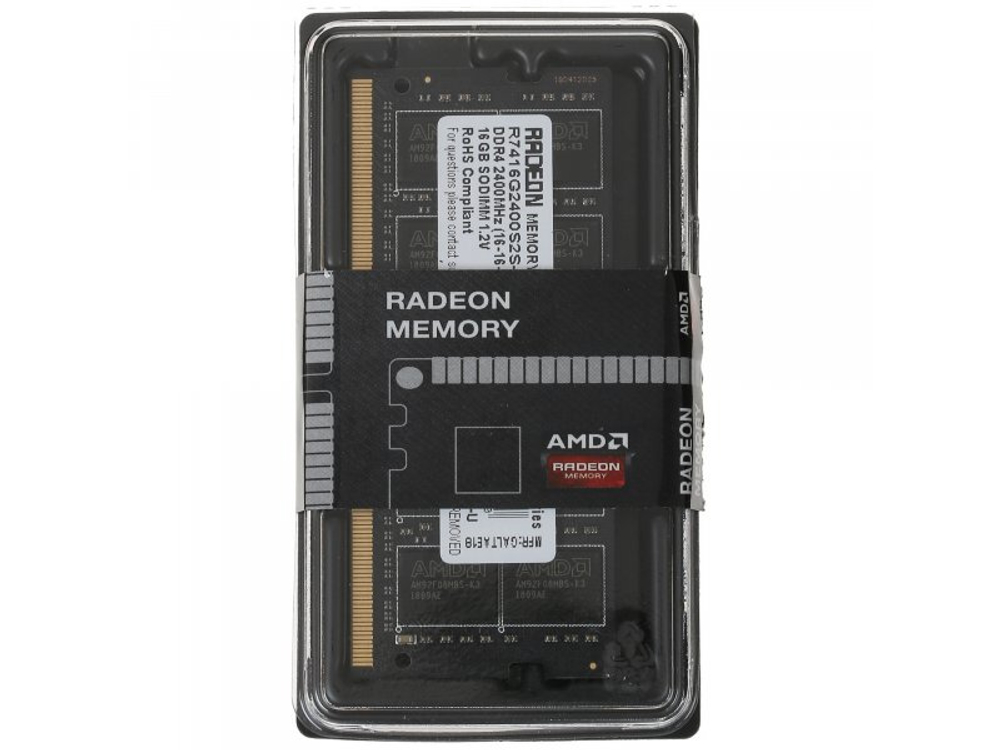 Оперативная память AMD Performance R7416G2400S2S-U, DDR4 1х 16ГБ 2400 МГц, SODIMM, RTL
