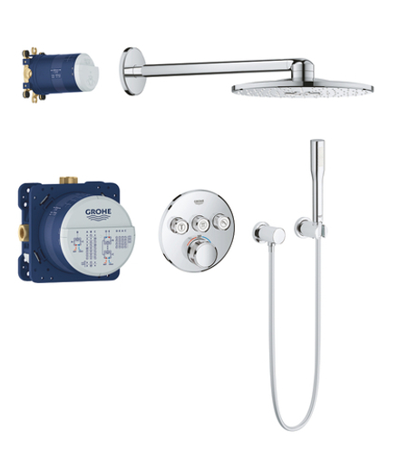 Grohtherm SmartControl Perfect душевой комплект с тропическим душем SmartActive 310 GROHE 34705000