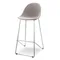 Барный стул Vid Soft 75 см, серый, ножки хром