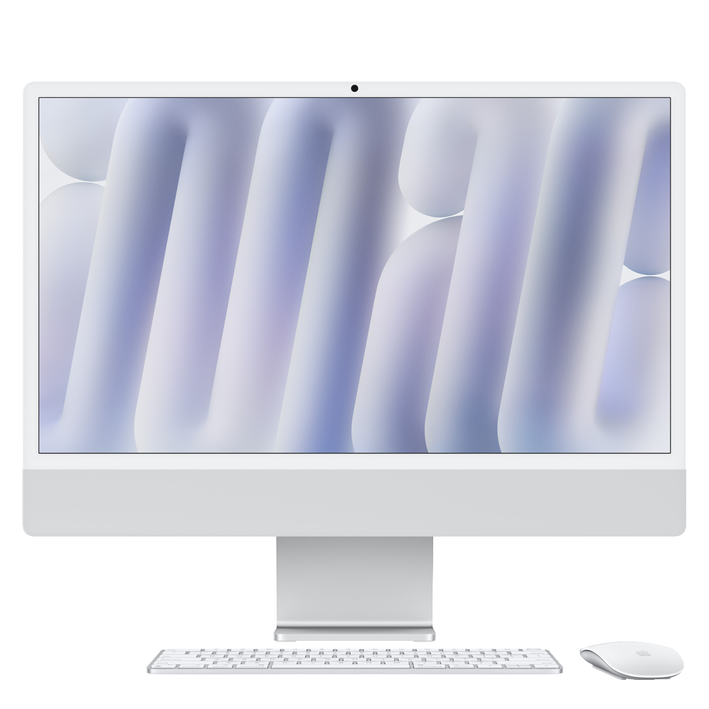 Моноблок Apple iMac 4.5K 24" (M4, 10 CPU/10 GPU, 2024) 16/512GB, Silver (Серебристый) MWUV3