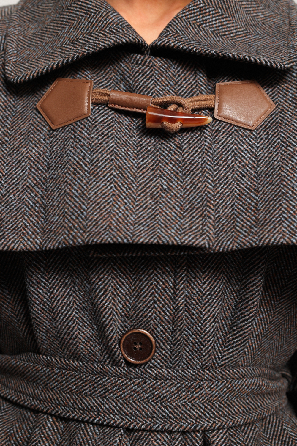 Пальто реглан миди