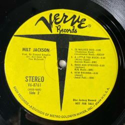 Винтажная виниловая пластинка LP Milt Jackson And The Hip String Quartet (США 1968)