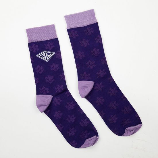 Носки ЗАПОРОЖЕЦ Снежинки Фиолетовый женские