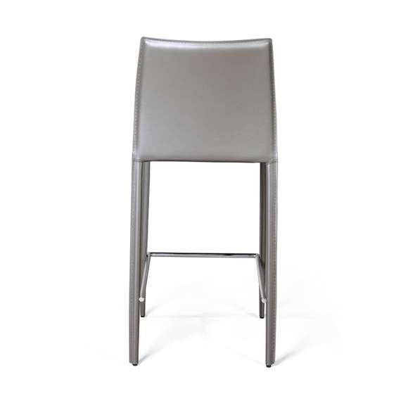 Полубарный стул Rolf серо-коричневая кожа