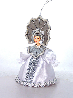 Кукла-подвеска Снежинка-Снегурочка