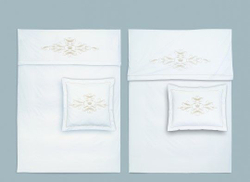 Пододеяльник 200х220 Christian Fischbacher Luxury Nights Crown 709 золотая вышивка Швейцария