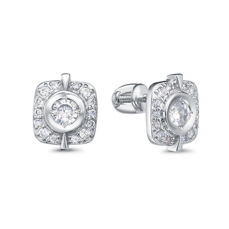 Серьги из золота 585 пробы с Фианит