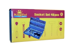 Набор инструментов , 46пр. 1/4''(6гр.) профи (4-14мм) в кейсе KINGTUL profi KT-2462-5