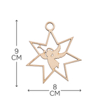 Подарочный набор игрушек на новогоднюю елку, деревянные