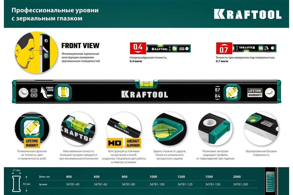KRAFTOOL  1000 мм, Уровень (34781-100)