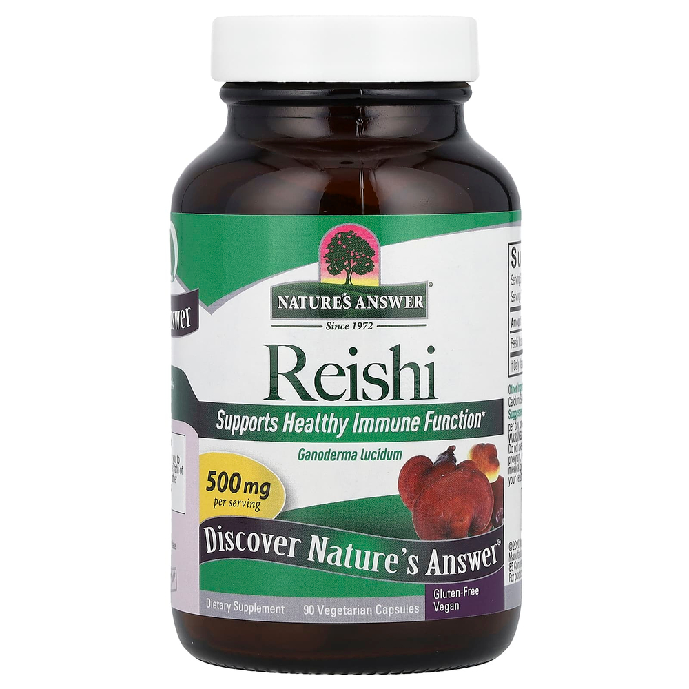 Nature's Answer, Рейши, 500 мг, 90 вегетарианских капсул