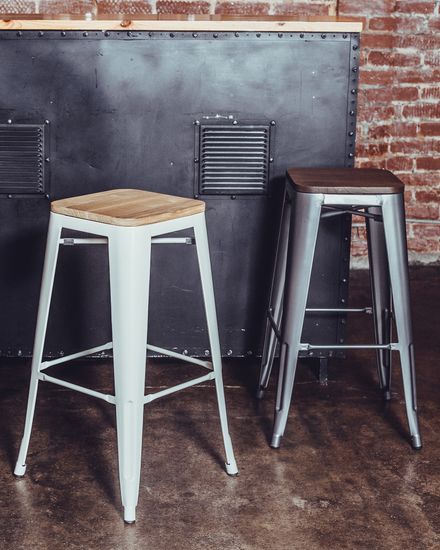 Стул барный TOLIX WOOD белый глянцевый