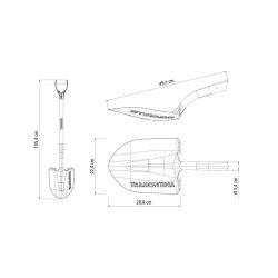 Лопата Tramontina 77416424 штыковая для почвы из углеродистой стали рукоятка 71 см эвкалипт | Tramontina