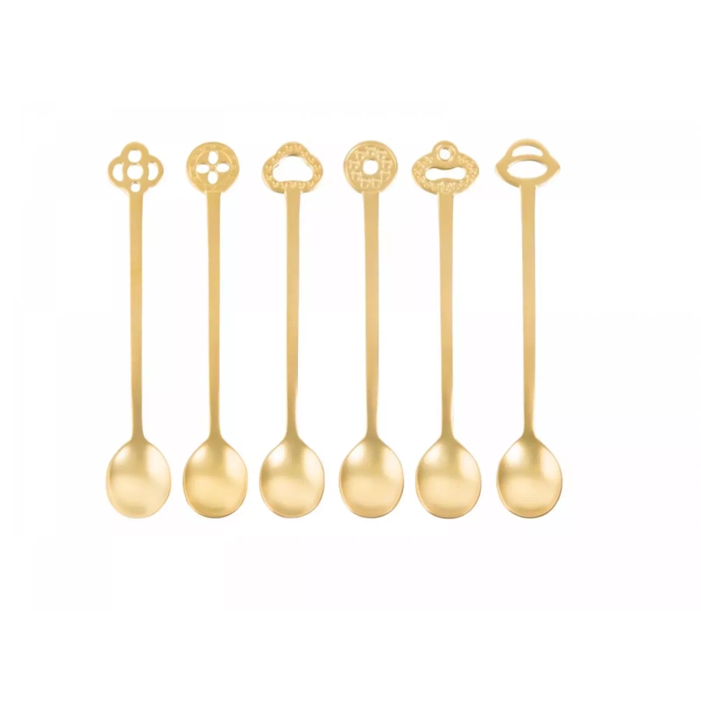 Sambonet - Набор из 6 ложек Oriental Party Gold. / артикул   52649G02  / GTIN 8014808113574