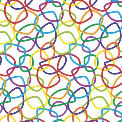 Разноцветные формы на белом