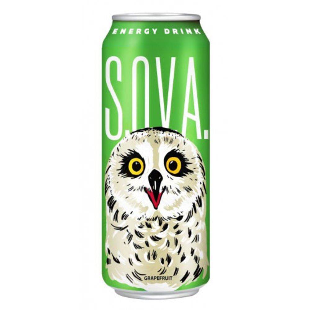 Энергетический напиток &quot;S.O.V.A.&quot; грейпфрут 0,45л