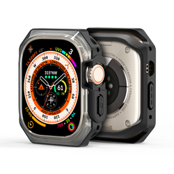 Чехол-бампер прозрачный с черными вставками от Dux Ducis для часов Apple Watch 42 мм на модели 10 серии, серия Tamo Series Case