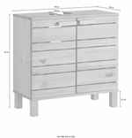 Набор мебели для ванной Джосси, комплект мебели деревянный