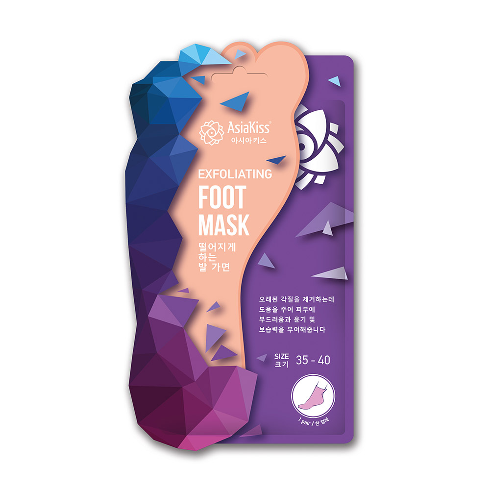 Маска-пилинг для ног Отшелушивающая 1 пара р-р 35-40 ASIAKISS Peeling Foot Mask, 30 гр.