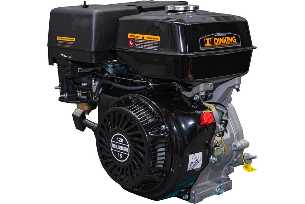 Двигатель Dinking DK190F-C(Q) (15лс, 25.4мм, ручной стартер, датчик масла) ДВИ113