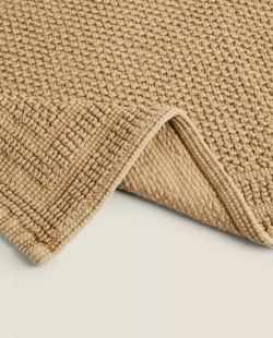 ZARA HOME ХЛОПКОВЫЙ КОВРИК ДЛЯ ВАННОЙ, ОЛИВКОВЫЙ