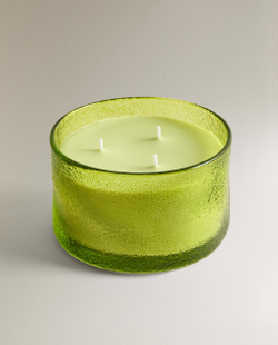 Zara Home Свеча ароматическая Bergamot & Sandalwood 500 г, растительный воск, аромат древесный, Коричневый