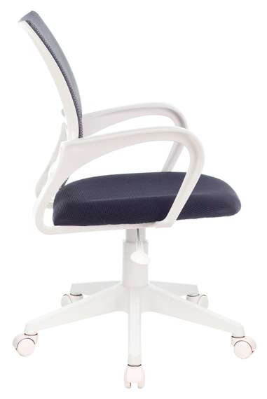 Кресло Бюрократ CH-W695NLT темно-серый TW-04 TW-12 сетка/ткань крестов. пластик пластик белый